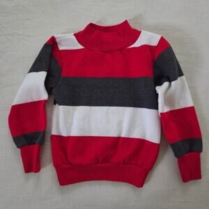 Vintage Red Striped Turtleneck 2t/3t